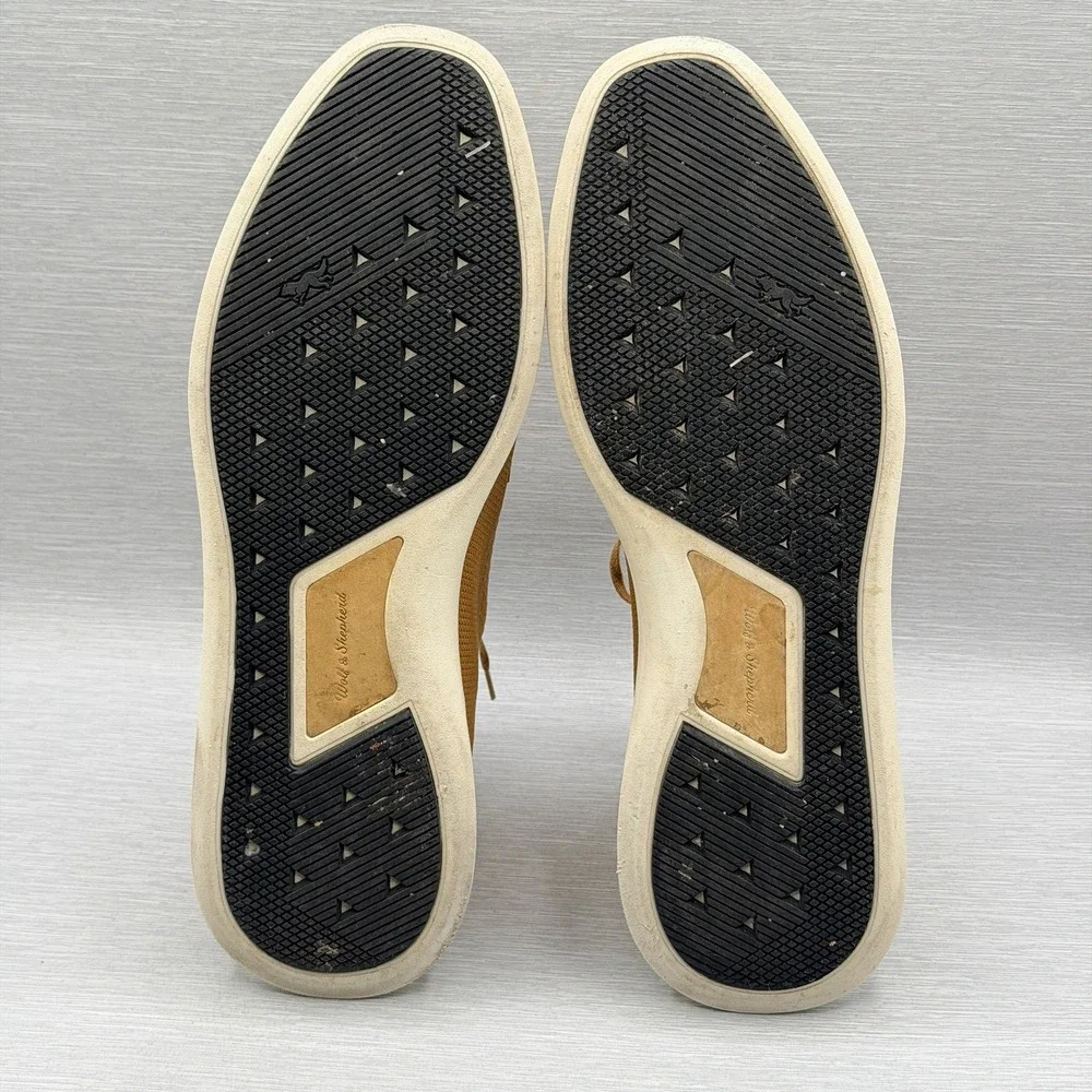 Wolf & Shepherd SwiftKnit Men's 13 Knit Dress Sneakers Camel Tan Hybrid
